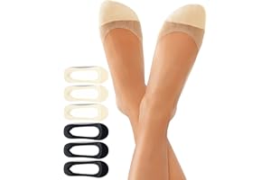 Tournesol Women's 6 Pairs No Show Socks Ultra Low Cut Flats Loafer Mesh Liner Non Slip Footies Cotton Invisible Socks 5-11