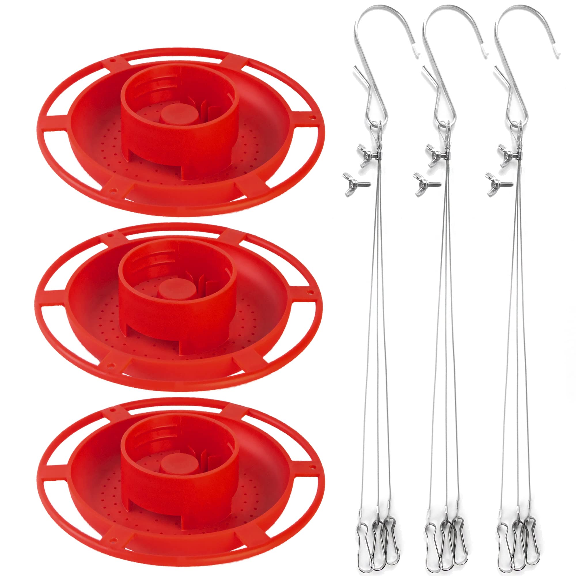 Photo 1 of 3 PCS | Bird Feeder for Outside Hanging | Cardinal Birds Feeder | Wild Birds Feeder Suitable for Mason Jar (2.75 in Diameter-8/16/24/32oz) | Bird Feeders as Garden Gift Ideas