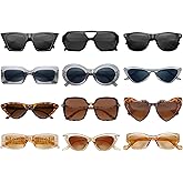 Matcheck 12 Mixed Style Sunglasses Classic Retro Colored Party Glasses Multicolors Costume Bulk Eyeglasses Unisex Adult