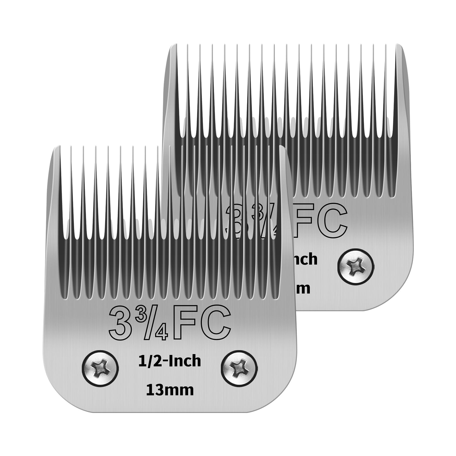 Photo 1 of 3-3/4FC Pet Dog Grooming Detachable Ceramic Blades,Compatible with Andis,Oster A5,Wahl KM10 Clippers,Cut Length 1/2"(13mm)-2 PCS