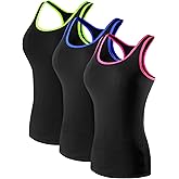 NELEUS Women's 3 Pack Compression Base Layer Dry Fit Tank Top