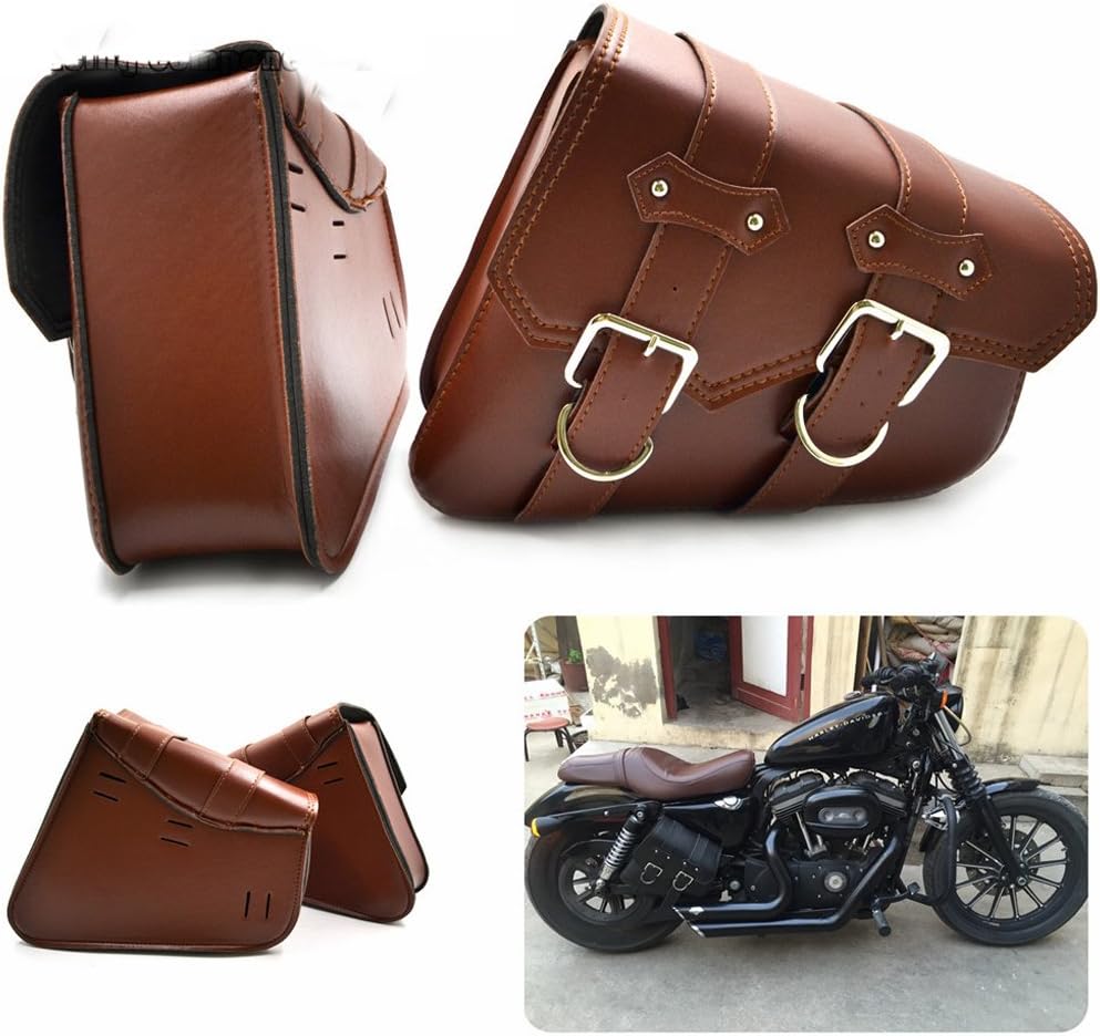 leather side bags for motorcycle