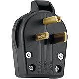 Eaton S42-SP Arrow Hart heavy-duty universal NEMA power plug, Black