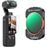 K&F Concept Filter for Osmo Pocket 3- Black-Mist 1/4 & ND2-32 -Compatible with DJI Osmo Pocket 3, Black Diffusion Variable ND