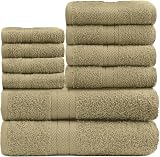 GC GAVENO CAVAILIA 10 Piece Towel Bale Set 450 GSM Mocha Cotton Towels