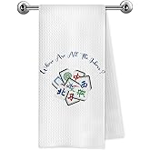 Trenstise Mahjong Gifts Kitchen Towels, Mahjong Lovers Players Gifts, Funny Mah Jong Gift Dish Hand Tea Towels for Kitchen Bathroom Decor, 16x24 Inch Jokers