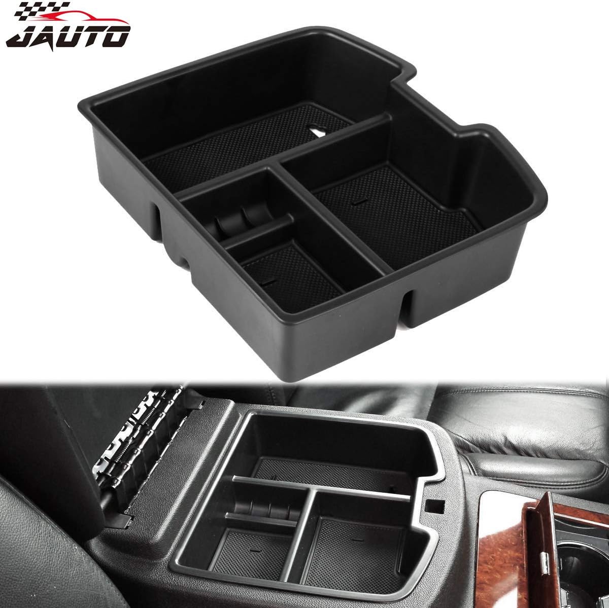 JAUTO Center Console Organizer Insert Tray for 2007-2014 Chevy Silverado GMC Sierra Tahoe Suburban Yukon/XL, GM Vehicles Accessories, Replaces 19166288