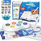 Mess Free Painting Kit for Kids, Dinosaur Magic Paint Brush with 27-Page Coloring Book, 6 Colors Dual Tips No Color Mixing No