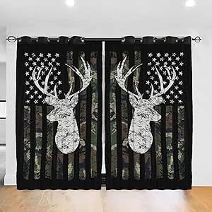 Cortina opaca Camuflaje de ciervo Camuflaje Bandera americana Caza