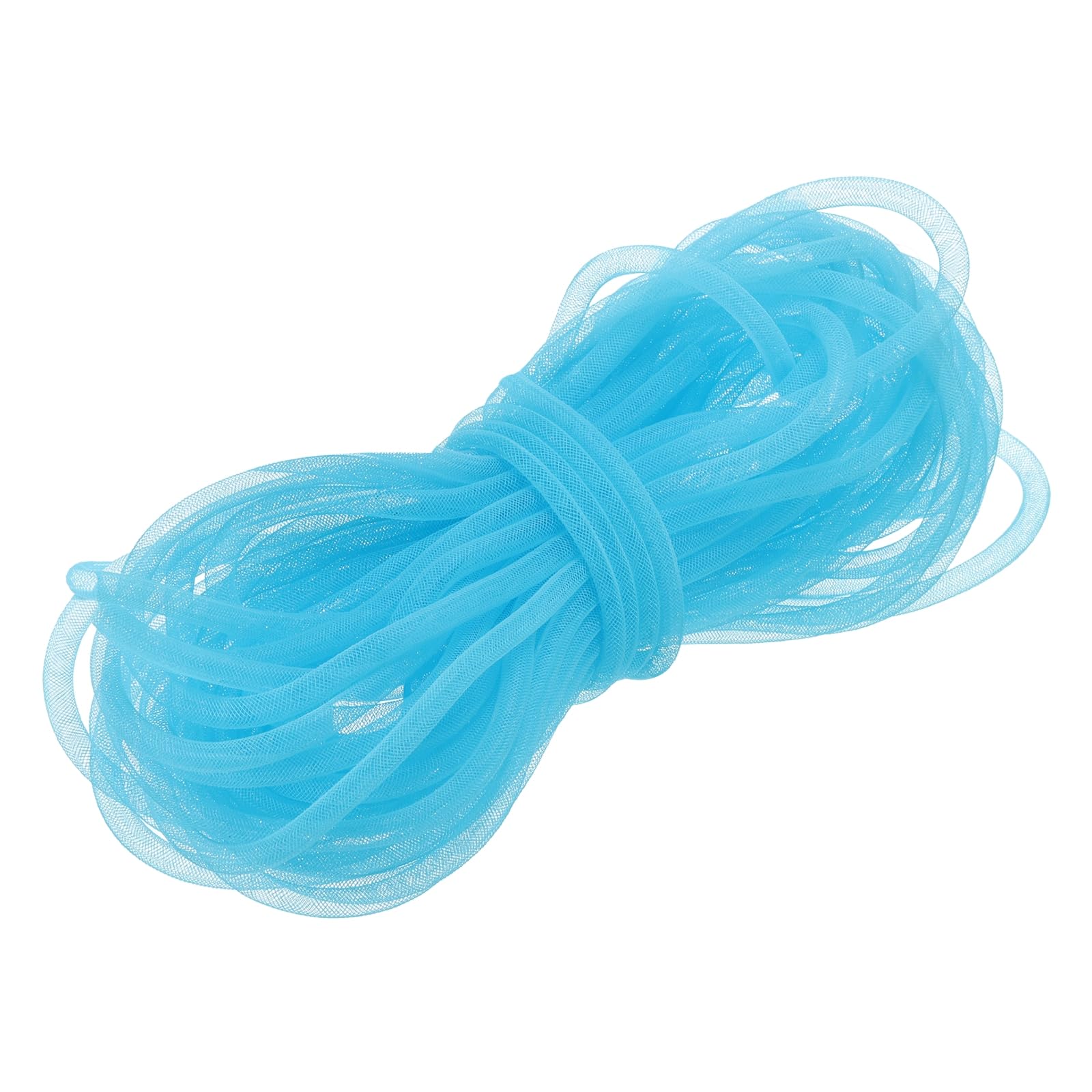 Photo 1 of MECCANIXITY 30 Yards Mesh Tube 3/8 Inch Decor Tubing Flex for Wreath, Gift, Decorations Birthday, and Wedding Party,DIY Craft - Light Blue