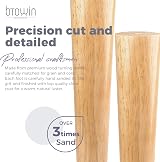 Btowin 12 inch Wood Furniture Legs 4Pcs M8 Bolts Mounting Plate Sofa Replacement view 3