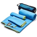 OlimpiaFit Microfiber Towels - Quick Dry 3 Size Pack (51inx31in, 30inx15in, 15inx15in) Camping, Sports, Beach, Backpacking, G