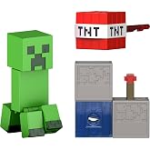 Mattel Minecraft Toys, Creeper Action Figure with Accessories | Action Figure with Accessory &amp; Redstone Building Piece, 3.25-inch Scale Collectible Set Inspired by Video Game​​​​