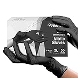 Black Gloves Disposable Latex Free X Large, 50