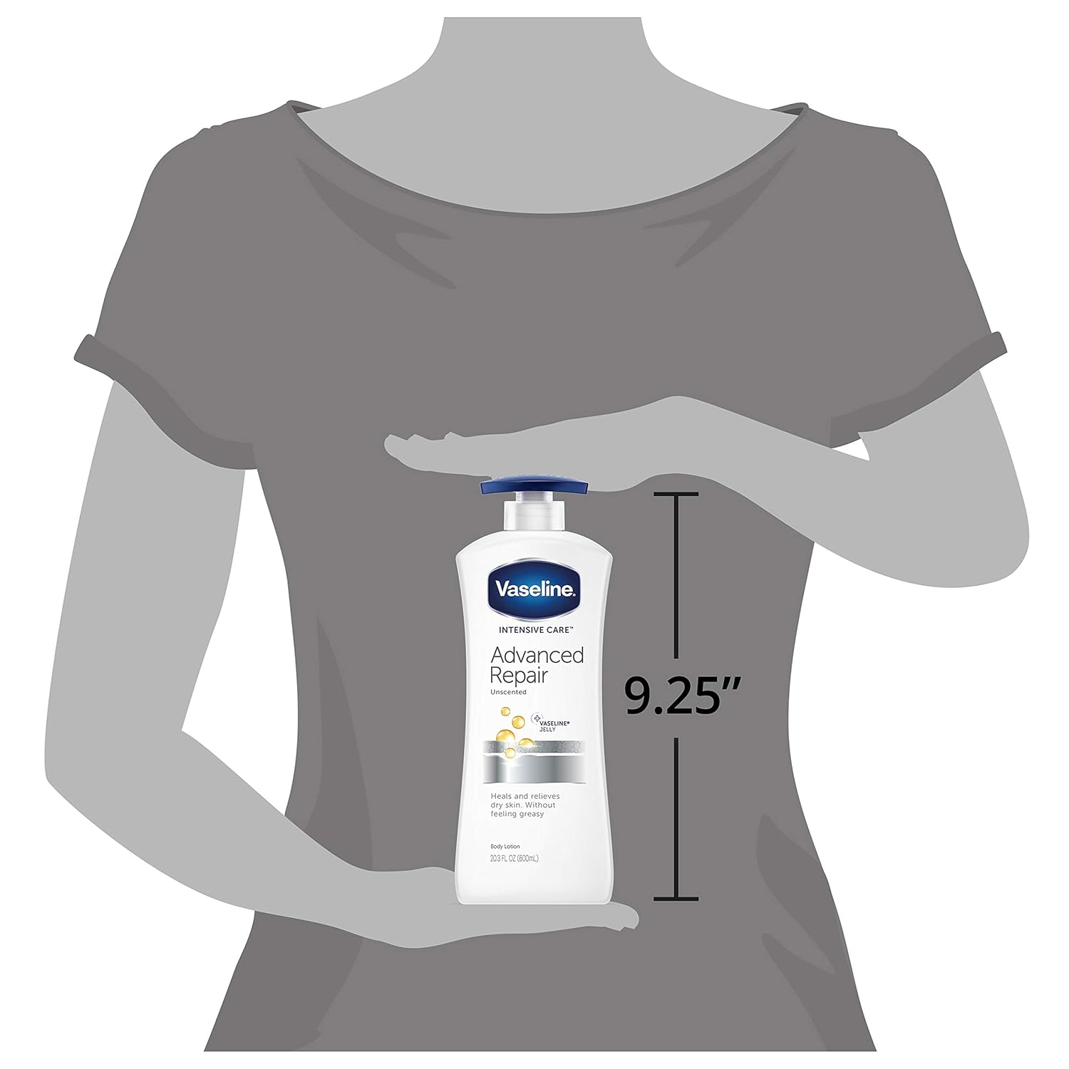 Vaseline Intensive Care Advanced Repair Lotion For Dehydrated Skin Unscented Dry Skin Lotion Repairs Skin in Just 5 Days 20.3 oz 3 count : Beauty