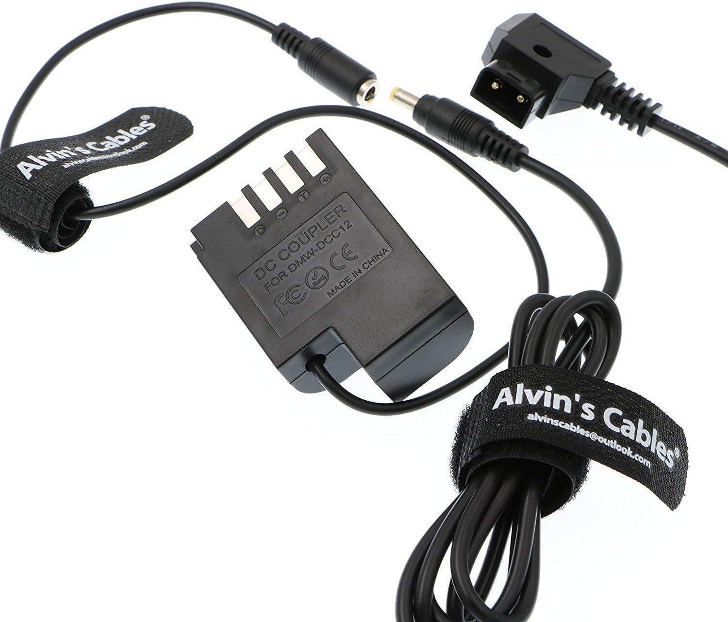 Alvin's Cables DMW-DCC12 DC Coupler Dummy Adapter Battery to D-Tap Cable for Panasonic DMC GH5 GH4 GH3, Black, 1.6M - Image 4
