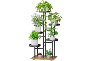 iDavosic.ly 5 Tier Plant Stand Indoor, Corner Tiered Plant Stands for Multiple Plants Outdoor, Metal Tall Plant Display Holde