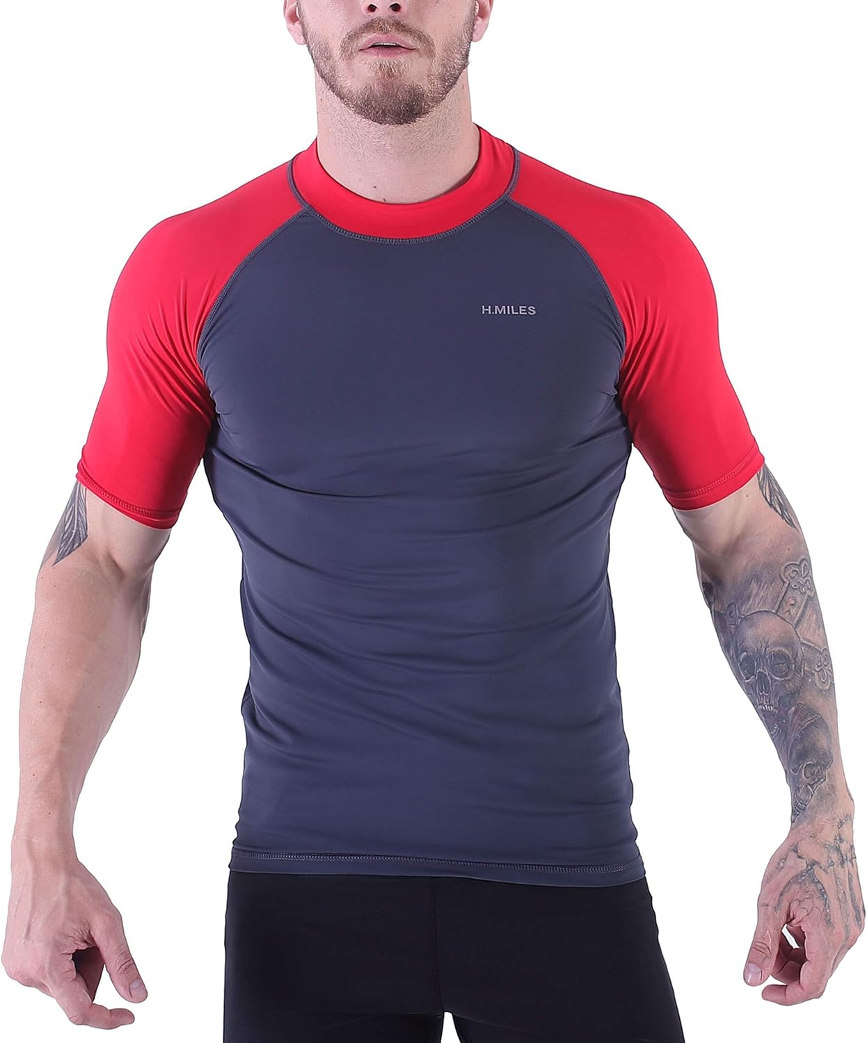 V VICROAD Mens UV Protection Rash Guard Swim Shirts Short Sleeve