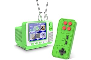 EASEGMER Handheld Games - GV300S 168 Classic Retro Video Game with 3.0 Inch Screen Electronic Mini TV Style Support Connecting TV and Two Players(Green)