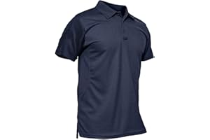 MAGCOMSEN Men's Polo Shirt Quick Dry Performance Short Sleeve Tactical Shirts Pique Jersey Golf Shirt