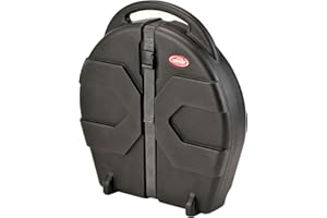 SKB ATA 22 Inch Cymbal Vault, Durable Roto-Molded Polyethylene Rolling Case with Handle, Wheels and Padded Dividers, Black