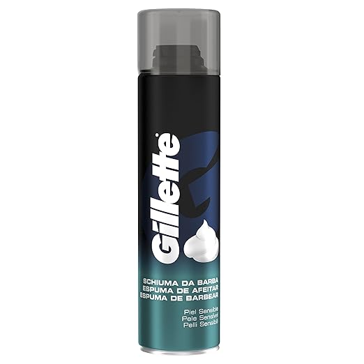title=Gillette Classic Schiuma da Barba per Pelli Sensibili, 300 ml