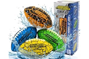 Wave Runner Grip It, Size 9.25in - Water Football, Beach Toys, Kids Outdoor Games for Summer | Pool Toys Football - Special Grip Pattern, Double Laced, Lightweight, All Weather Fun Water Toy