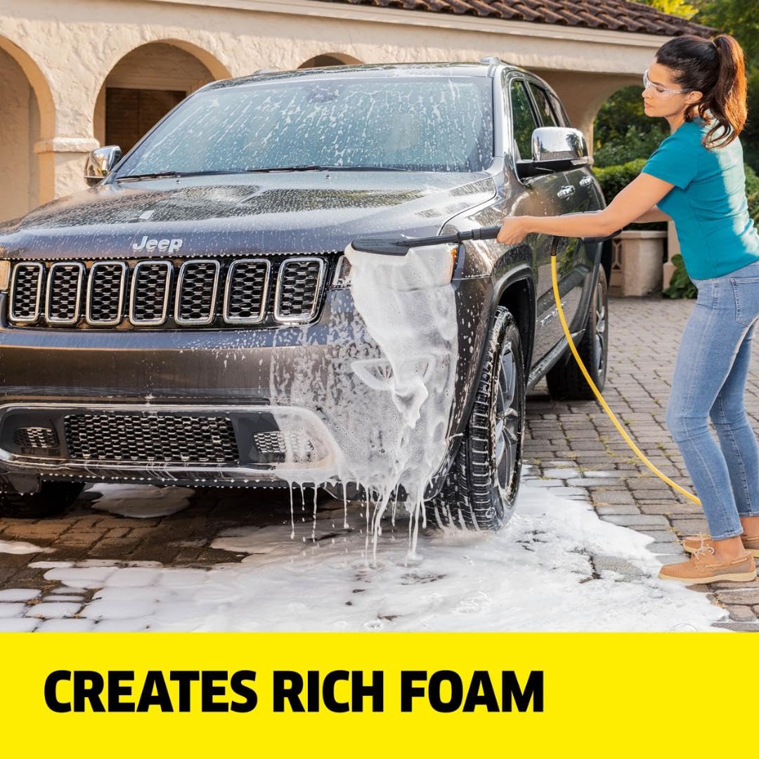 Kärcher Vehicle Wash and Wax, Pressure Washer Detergent, Cleans Cars, Bikes, Trucks, Boats and More, Highly Concentrated, Makes up to 20 gal of Cleaner