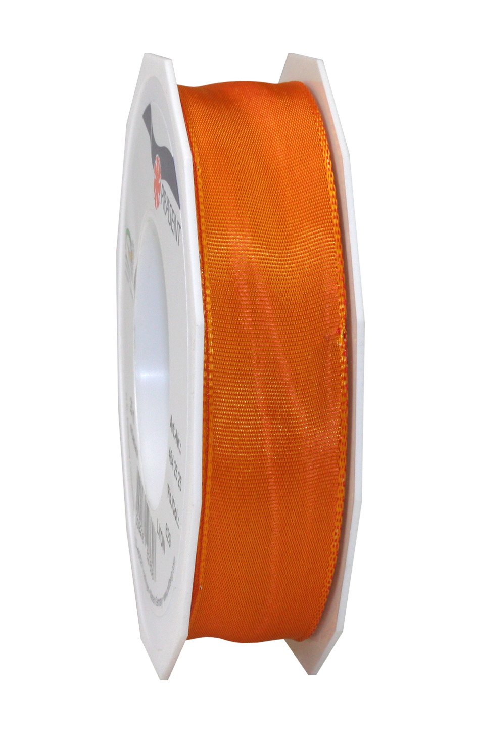 C.E. Pattberg Präsent - Lyon Wired Taffeta Ribbon Tangerine 25 mm width, 25 m length