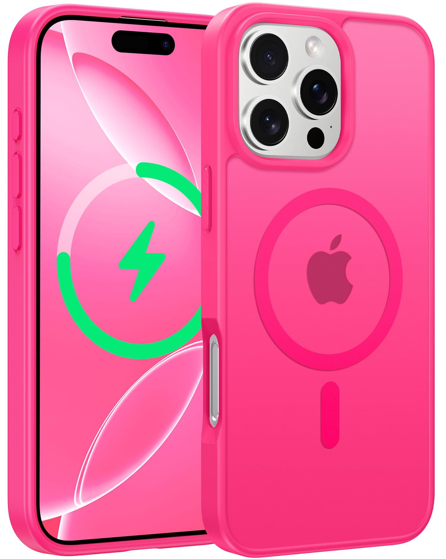 Photo 1 of FNTCASE for iPhone 16 Pro Case: Magnetic Matte Translucent Military Grade Drop Protective Phone Case | Shockproof Thin Rugged Durable Protection Bumper Cover