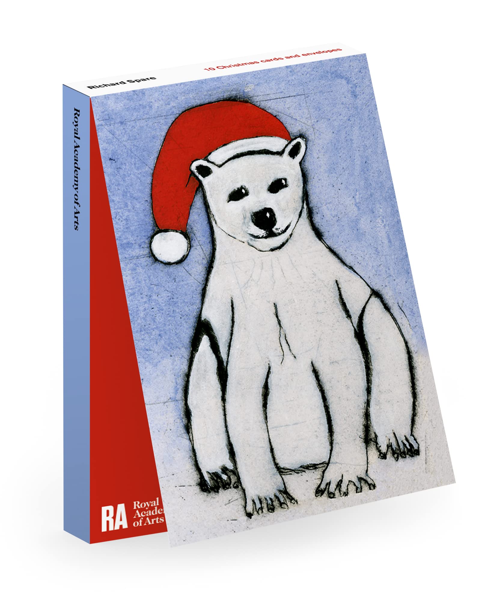 Royal Academy Richard Spare Christmas Bear Pack of 10 Christmas Cards (17 x12cm)