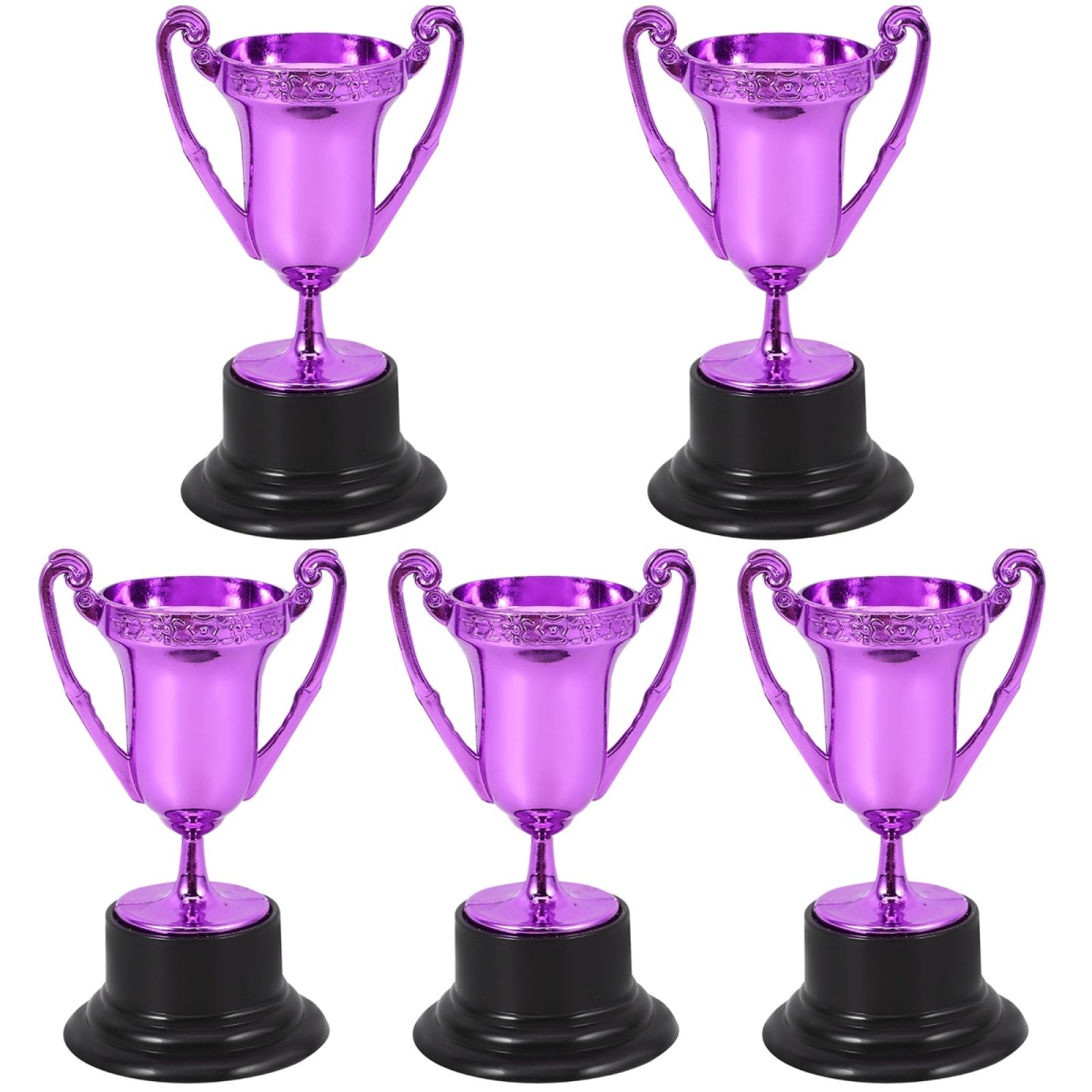 Milisten Kids Trophy Set 5-Pack Winner Cups with Stable Base Smooth Surface Ideal for School Awards Party Celebrations and Talent Competitions 8.11X1.97X8.86 Inch