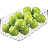 iDesign Stackable Clear Plastic Extra Long Storage Bin | Organizer for Kitchen Cabinet or Pantry