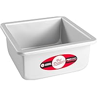 Fat Daddio's PSQ-663 Anodized Aluminum Square Cake Pan, 6 x 3 Inch