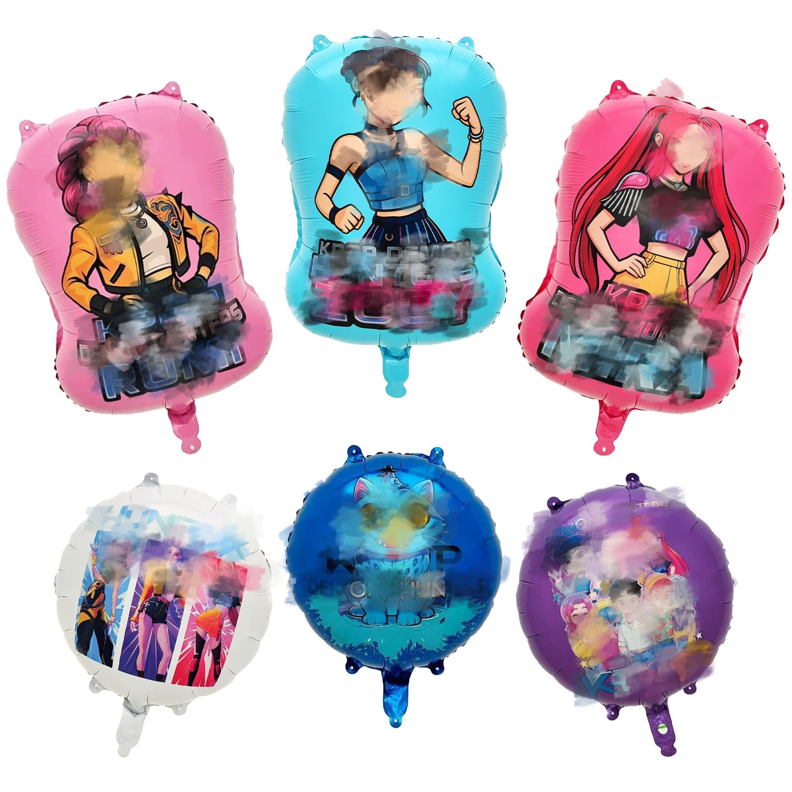 Hunter Birthday Decorations for Girls Boys- K Pop Kids Party Decorations Foil Balloons K Pop Singer Idol Happy Birthday Balloons Latex Balloon for Kids Theme Party Supplies Decorations