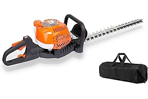 PROYAMA 24-Inch 26cc 2 Cycle Gas Powered Dual Sided Hedge Trimmer with Rotating Handle 2-Year Warranty Less Weight Less Fatigue Suitable for Gardener Professional Landscaper Home User