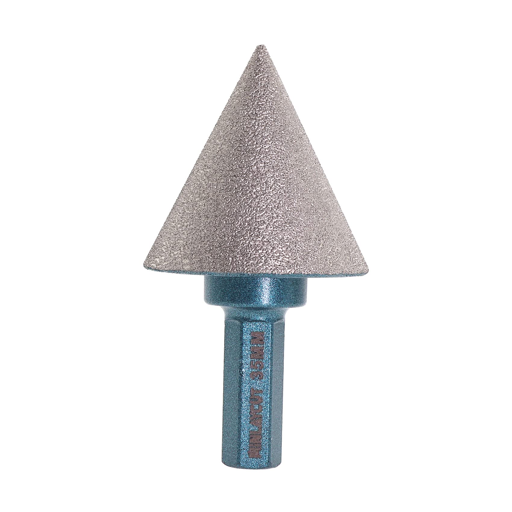 MINLAYCUT Diamond Beveling Chamfer Bits 35mm Diamond Cone Tile Bit Countersink Drill Bits Hex Shank for Enlarging Trimming and Existing Holes