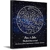 BOTTEGAARTS Personalized Star Map with Couple's Names and Special Date Message on it,Perfect Present for Anniversary,Wedding,Birthday,Holidays