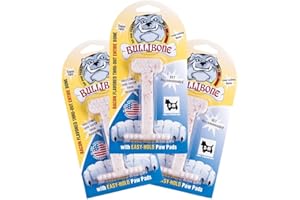 Bullibone Nylon Dog Chew Toy for Aggressive Chewers - Dental Hygiene Bone with Bacon Flavor, Durable Tough Chew Toys for Small Dogs, Indestructible Dog Bone - 3 Pack