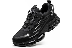 TimGross Safety Shoes for Men Steel Toe Work Sneakers Lightweight Slip On Construction Indestructible Shoes Non-Slip Shoes