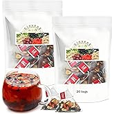 Ginseng Five Treasures Tea Kidney Tea - Kidney Cleanse Ginseng Six Treasures Teas, 6 Precious Ingredients Red Date Wolfberry Mulberry Natural Organic Detox Teabag for Women & Men (2 Bag(40 Teabag))