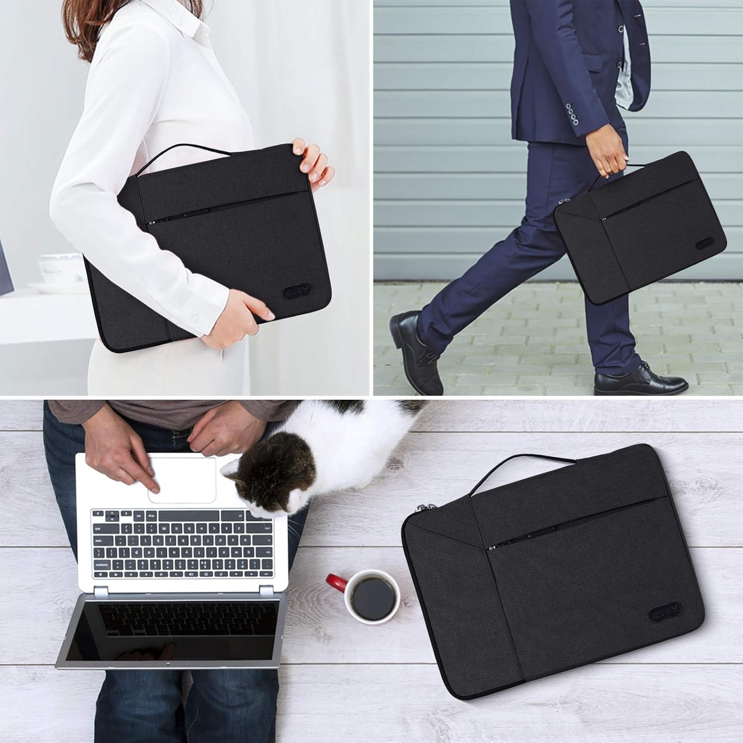 NUBILY 14 inch Laptop Sleeve Bag Case 13.3 inch Waterproof Shock Resistant Portable Handle Laptop Bag Compatible with 13" MacBook Air2014-2019,13.3-14 inch Toshiba/FUJITSU /HP/Dell/Asus Notebook