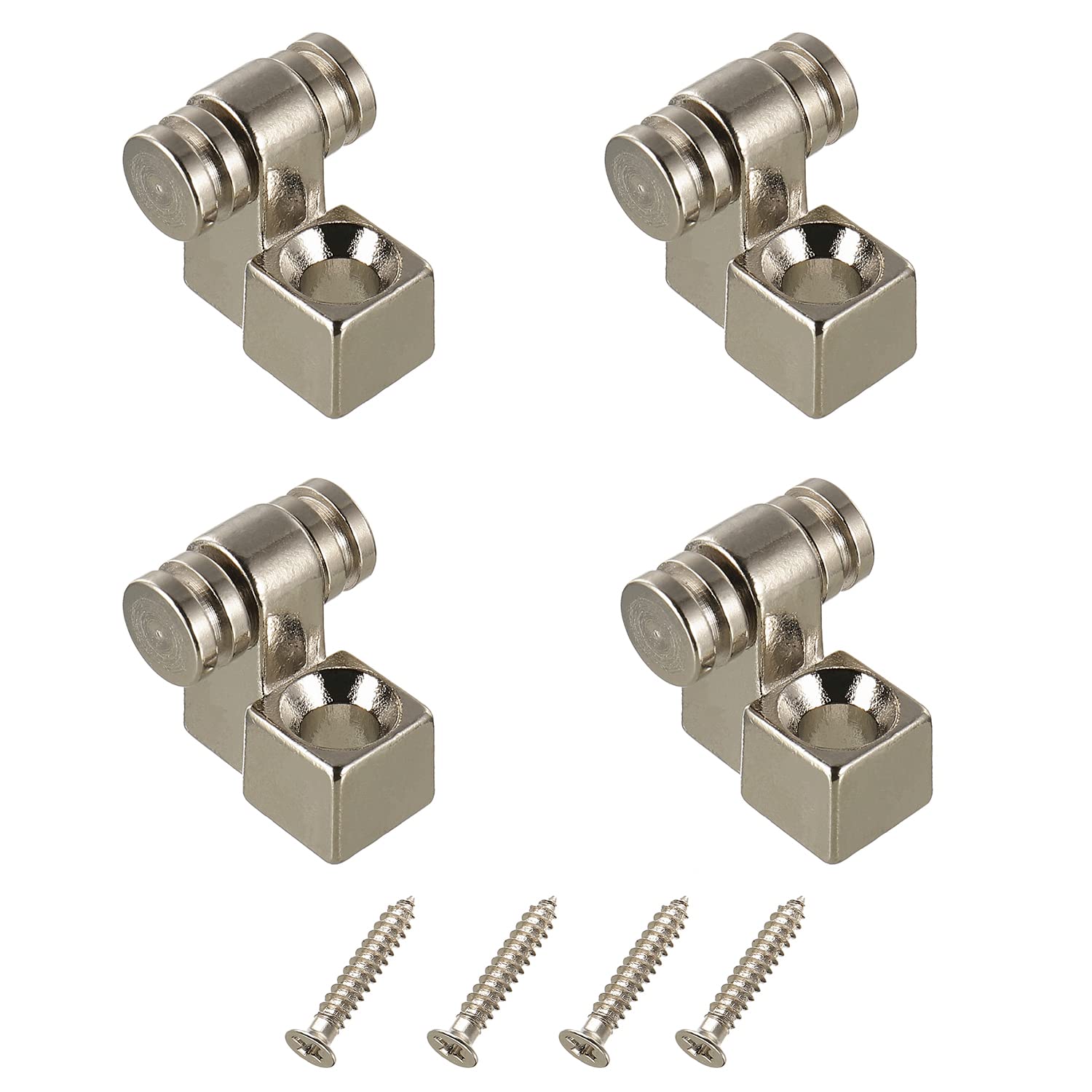 HUAREW 4PCS Guitar Roller String Trees Retainer String Guides for Electric Guitar Bass with Screw(Silver)