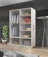RAC3 Race to Road Stylish Sliding Wardrobe with LED Light - 150cm Black view 2
