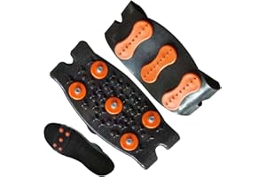2 Piece Gripper Studs with Adjustable Straps, Snow Cleats | Shoe Cleats for Snow and Ice,for Hiking Fishing Climbing Mountain