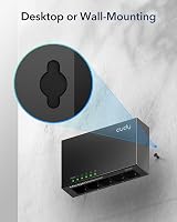 Cudy GS105 5-Port Gigabit Ethernet Switch 1000Mbps Unmanaged Plug Play Metal view 7