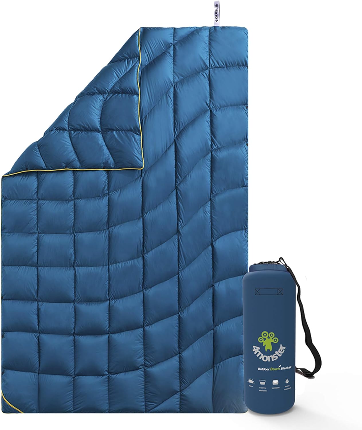 4Monster Outdoor Down Blankets Camping Blanket 650 Fill Travel Down Quilt Compact Waterproof for Picnics, Beach Trips, Camping and Backpacking : Sports & Outdoors