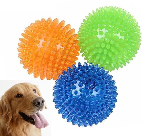 Pet Supplies ZoyPet Durable Squeak Ball Dog Toy Balls for Dogs