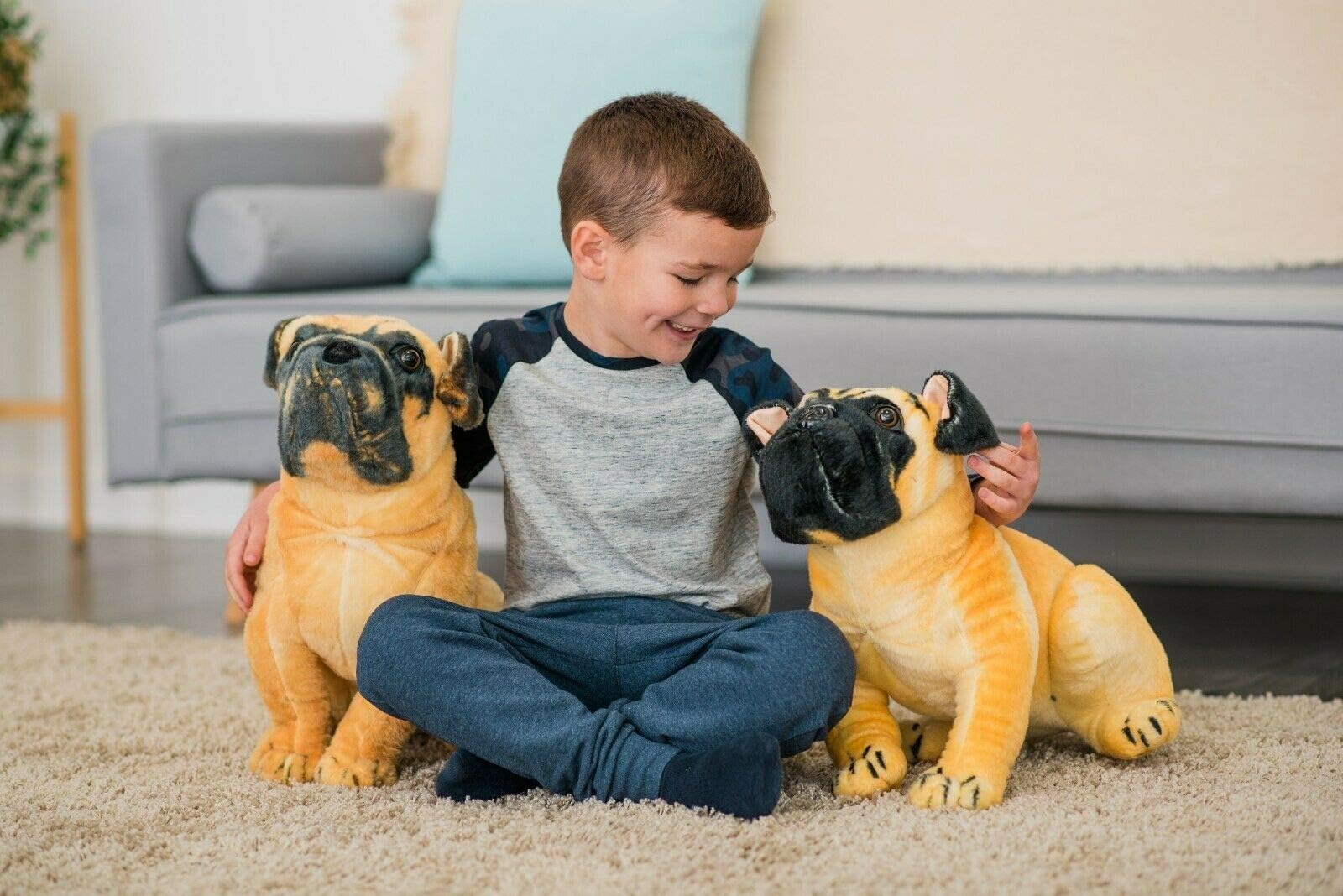 Costello® 40CM HQ PREMIUM PLUSH DOG TEDDY BEAR SOFT PLUSH TOY STUFFED ENORMOUS CUTE HUGE EXTRA LARGE GIANT CHRISTMAS BIRTHDAY PRESENT (SITTING PUG)
