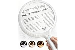 ARTDOT Magnifying Glass with Light, Handheld Magnifier for Reading, Rechargable Magnifying Glasses Gift for Seniors, Grandma,